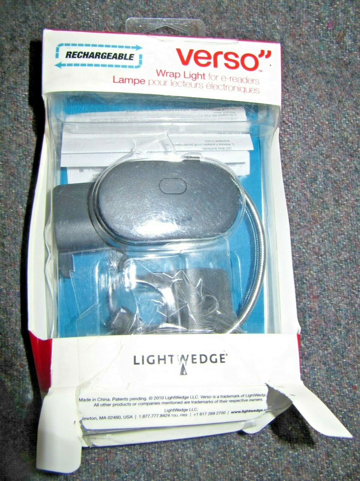 New Lightwedge Verso Rechargeable Wrap Light For E-readers