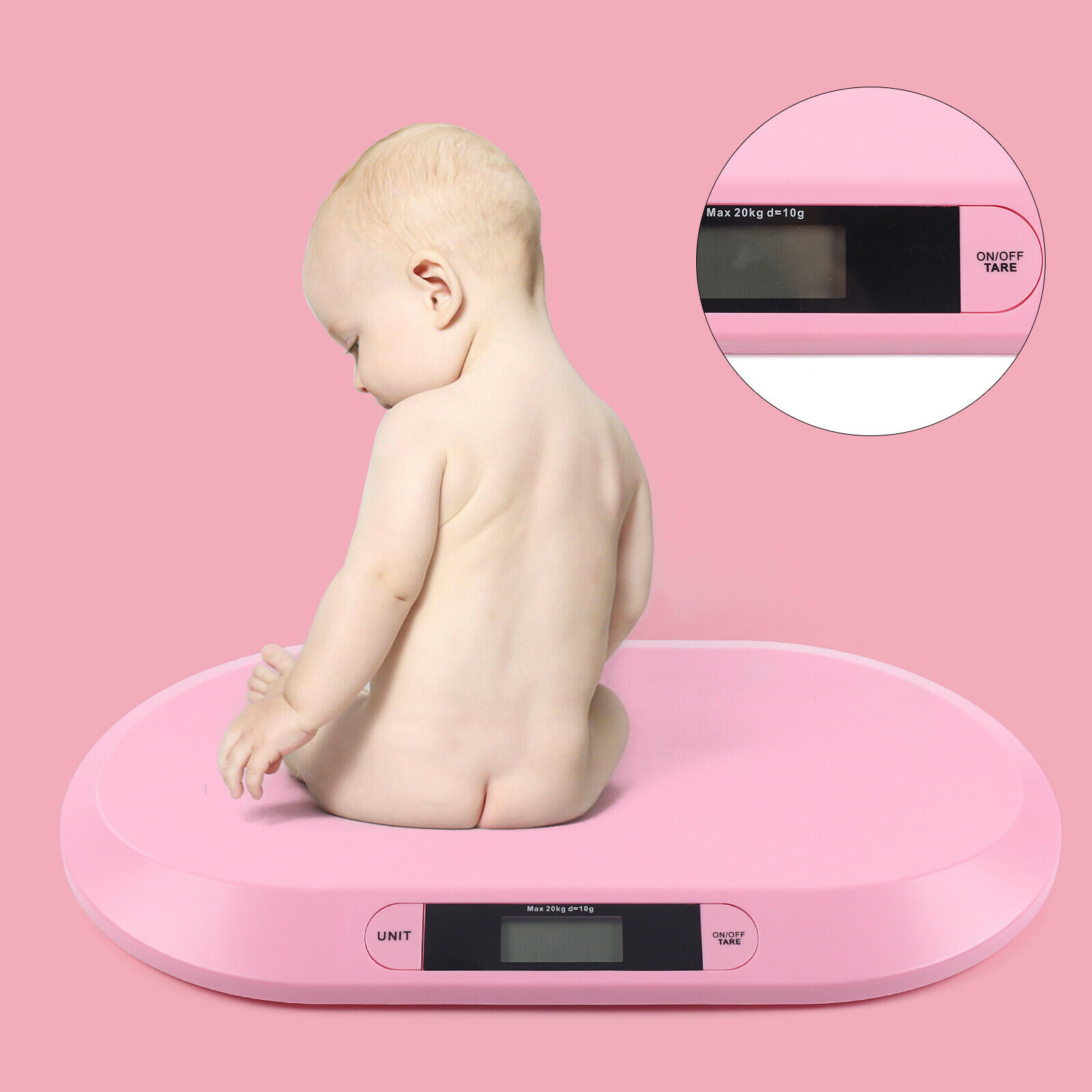 20kg Baby Infant Scale Digital Scale High Accuracy LCD Display Measures 44LBS