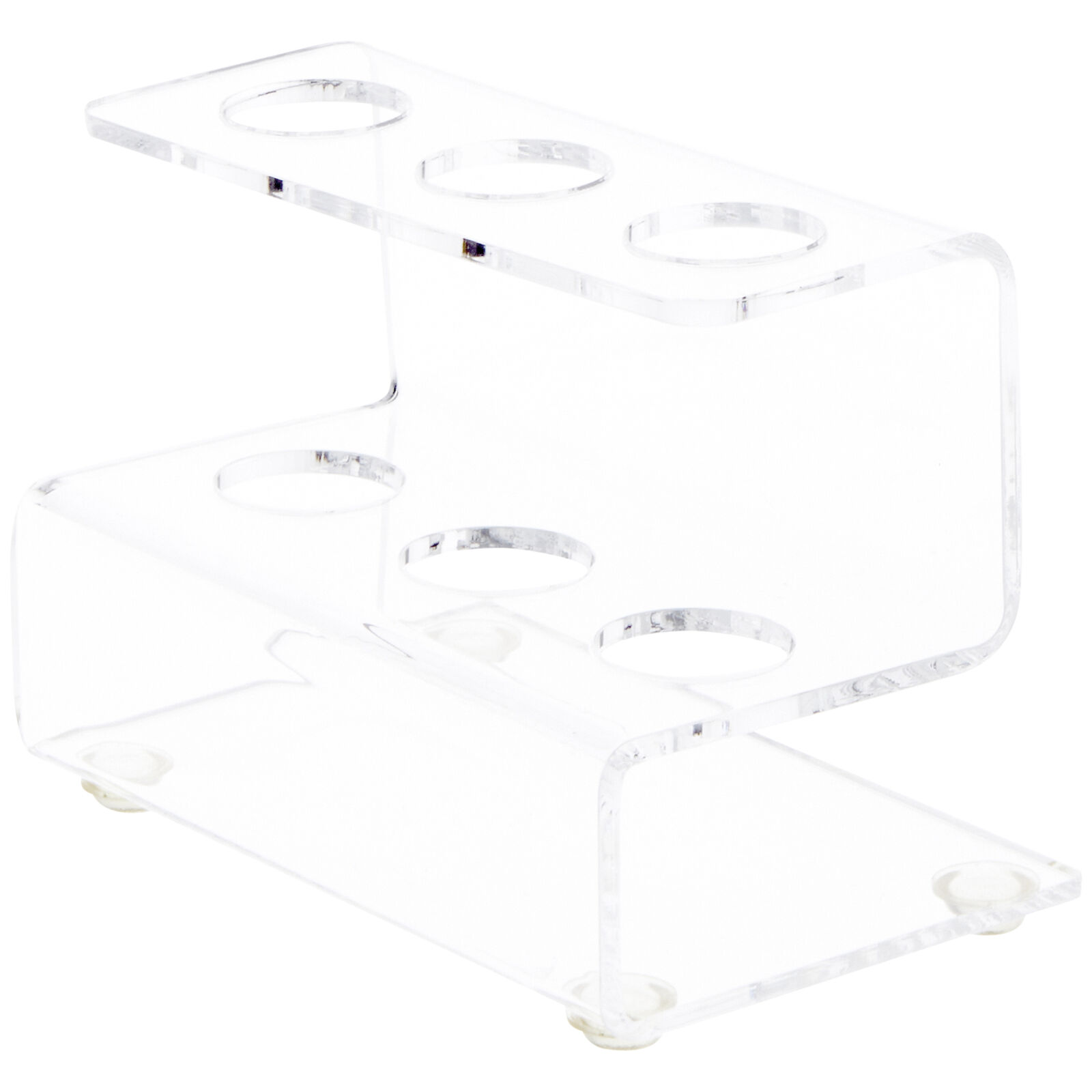 Plymor Acrylic Flatware Stand, 3.25"h X 4.5" W X 3"d (holds 3 Utensils) (3 Pack)