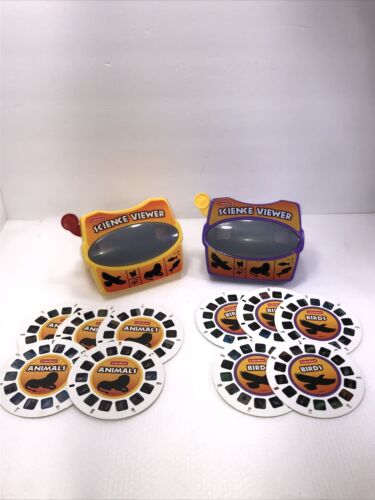 Lakeshore Science View Master Viewers  With 10 Reels 3d Slides  Birds Animals