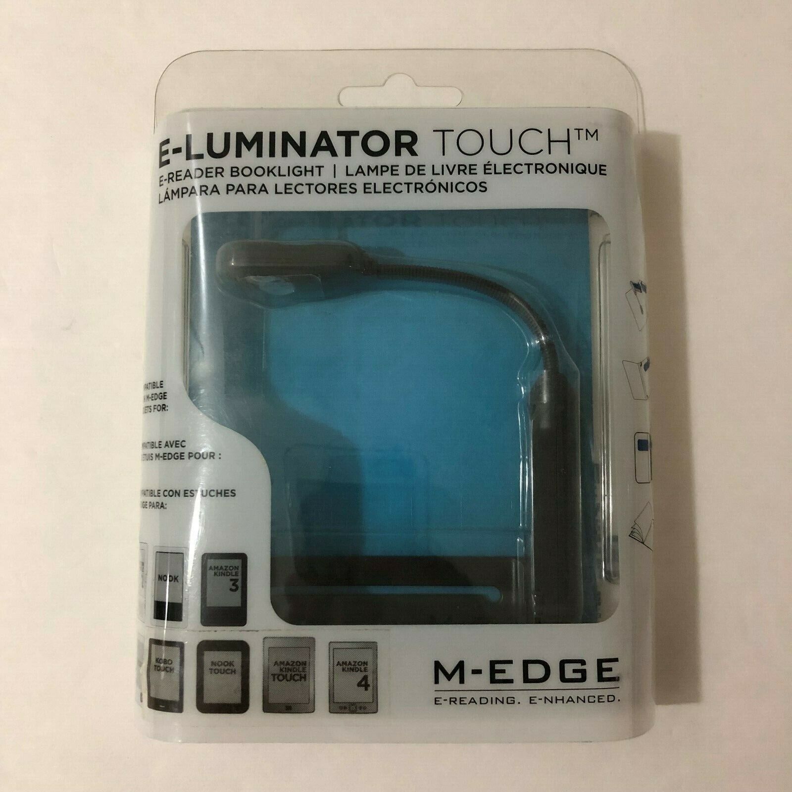 New Sealed M-edge E-luminator Touch Led E-reader Black Booklight Un1-e3-abs-gr