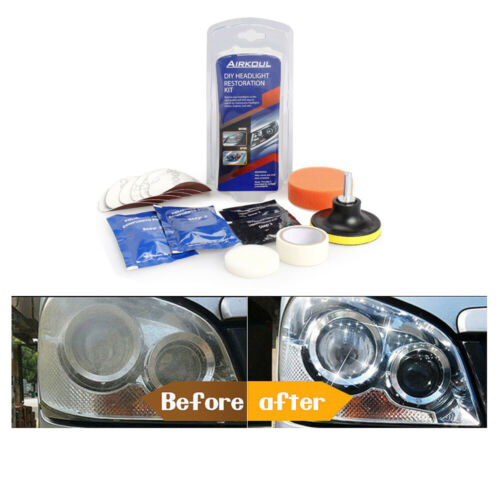 Professional Car Headlight Lens Restoration Repair Kit Polishing Cleaner Tool