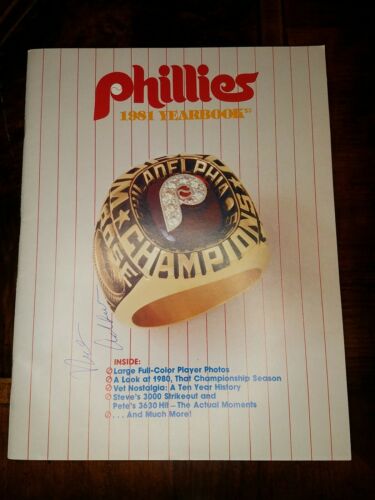 1981 Phillies Yearbook Signed By Richie Ashburn, Amazing Condition, See Photo