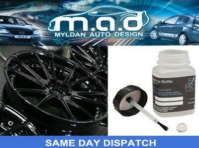 Gloss Black Alloy Wheel Touch Up Kit Repair Kit Paint With Brush Curbing Scratch