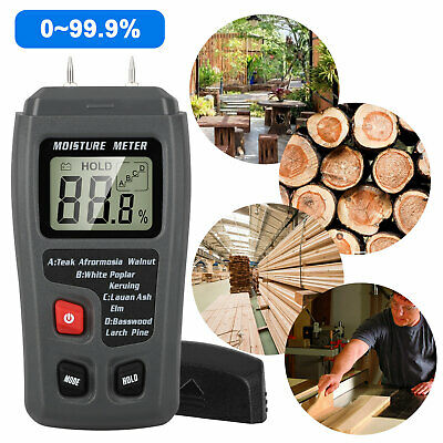 Digital LCD Wood Moisture Meter Detector Tester Humidity 0-99.9% Hygrometer Test