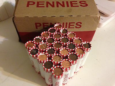25 Rolls Of Circulated Unsearched Pennies, Denver Area. Coppers, & Uncs Found!