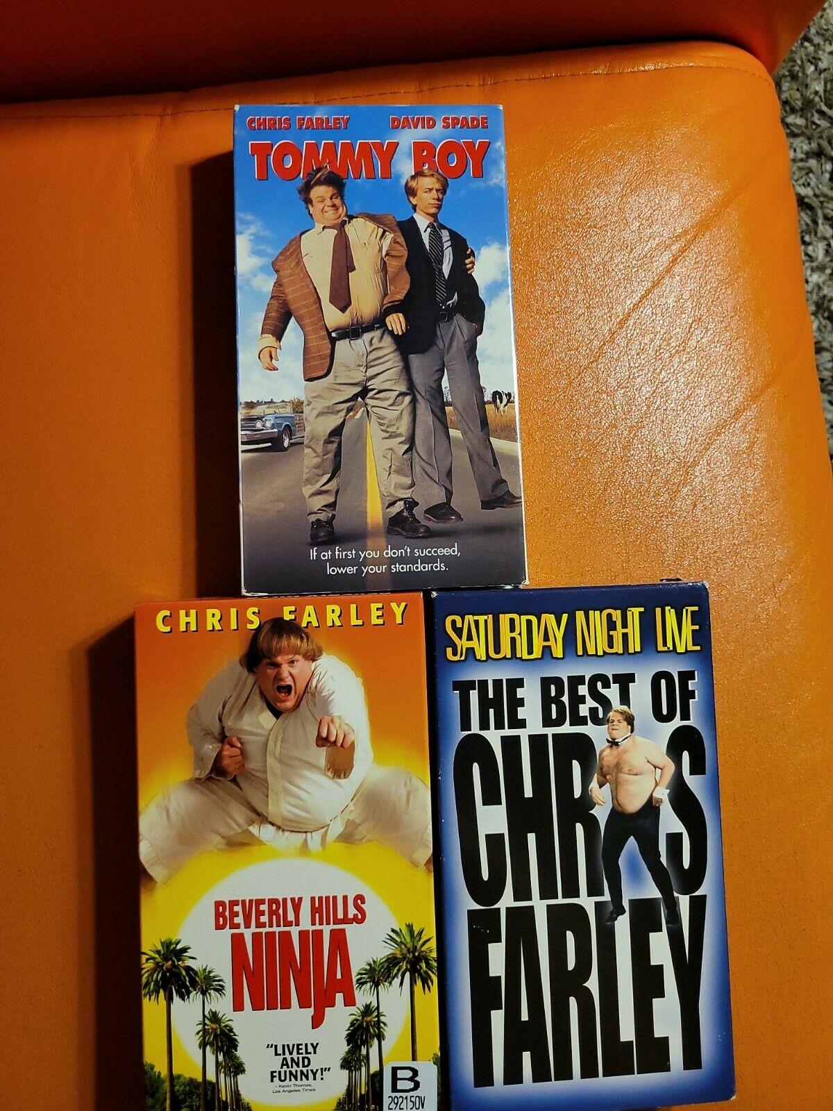 Chris Farley Vhs Tape Lot Of 3!!