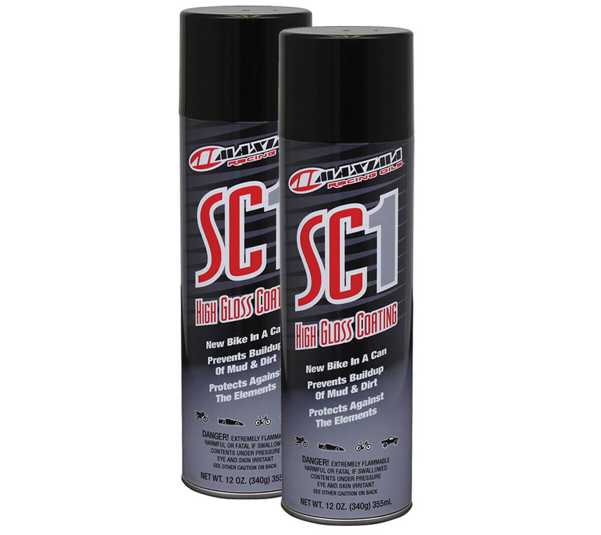 Maxima Racing Oils Sc1 High Gloss Silicone Clear Coat 12oz. Spray 2-pack  Sc-1