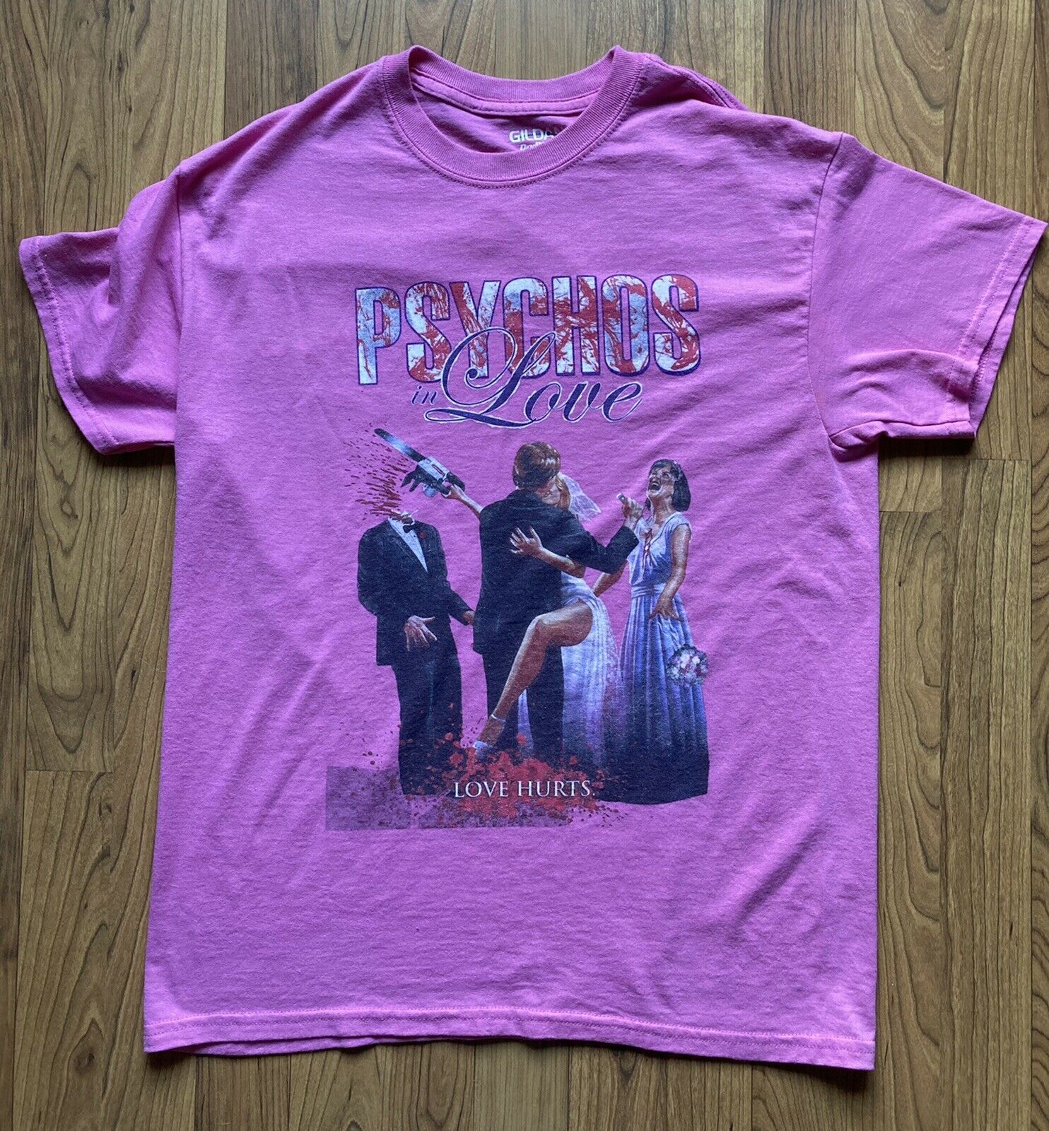 Psychos In Love Medium T-shirt Horror Comedy Disconnected Wizard Video Not Vhs