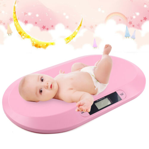 Digital Electronic Weighing Scale Baby Infant Pets Bathroom 20KGS/44LBS Pink