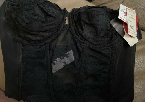NEW Vtg. BACKLESS YOUNG SMOOTHIE 480 Longline Corset Bustier Strapless Bra 36B