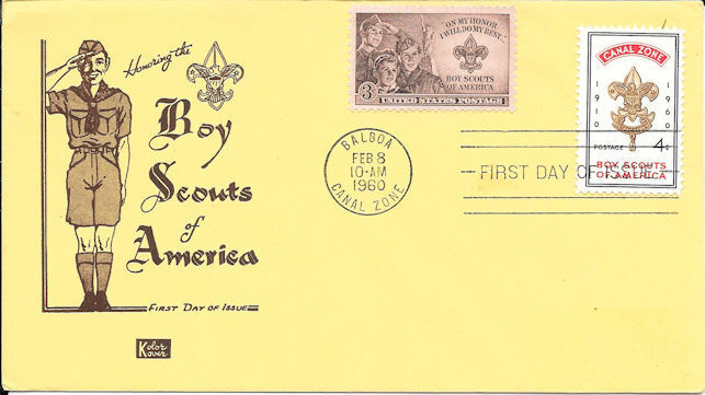 #1145-45 4c Boy Scout Fd Cover W/ Kolor Kraft Cachet And Fdc