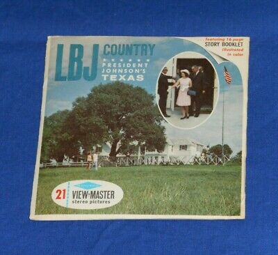 Vintage Lbj Country: President Johnson's Texas View-master Reels Packet +booklet