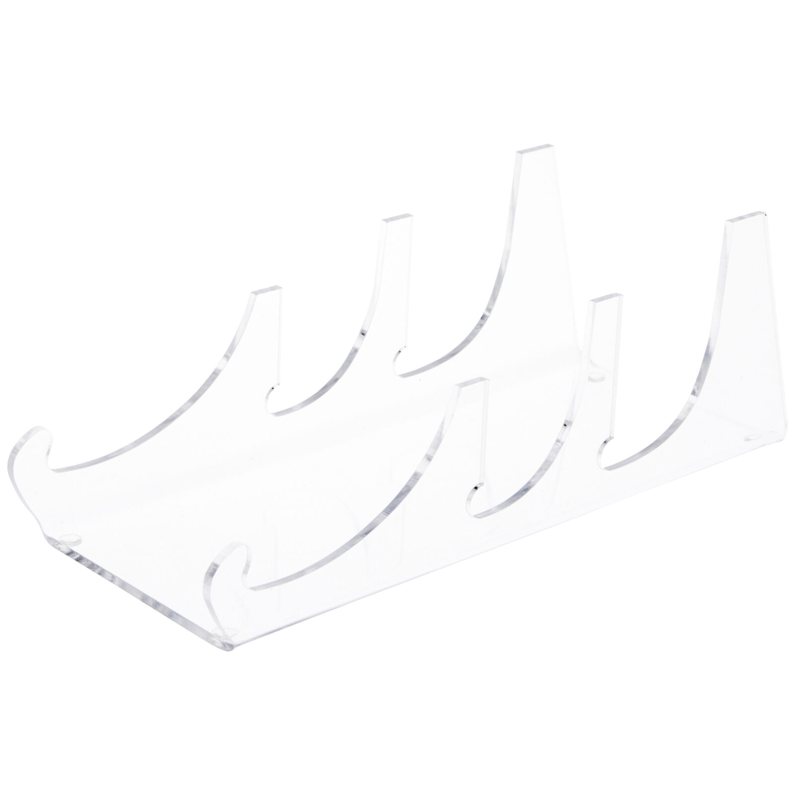 Plymor Acrylic 3 Piece Place Setting Holder, 3.25" H X 3.5" W X 8.75" D (3 Pack)