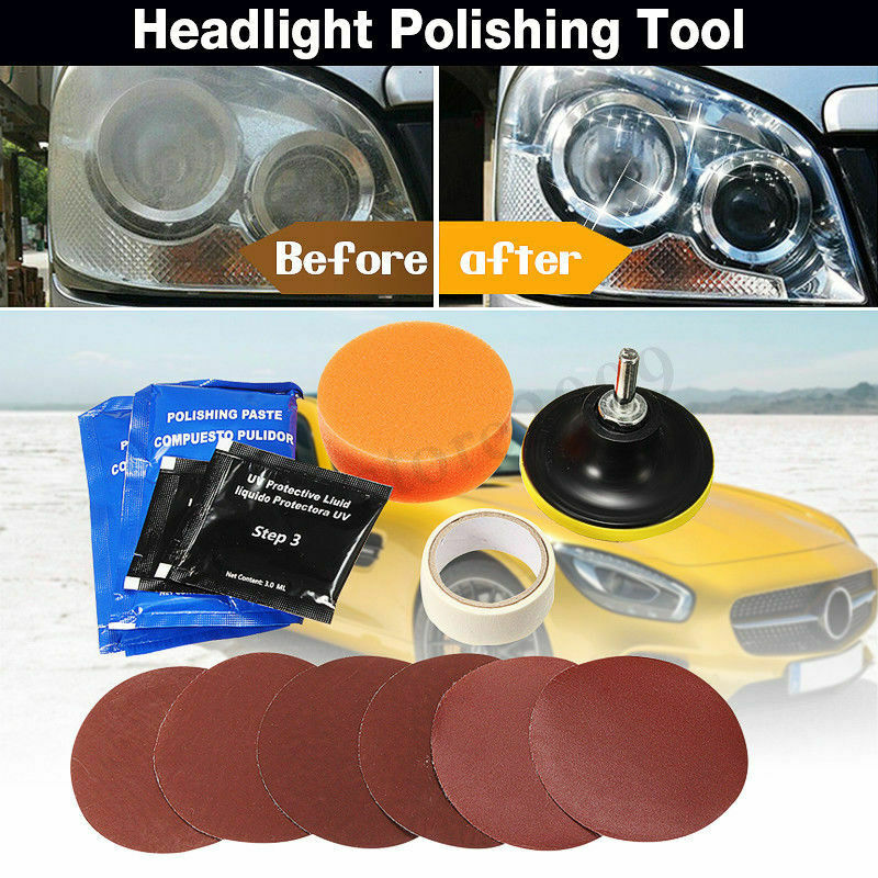 Pro Car Headlight Lens Restoration Repair Kit Polishing Cleaner Cleaning Tool Us