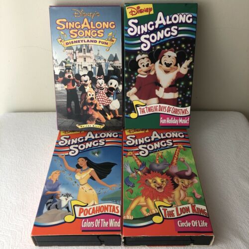 Disney Sing Along Songs Vhs Lot Of 4 Christmas Songs Disneyland Fun Volume 7