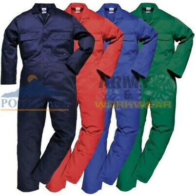 Portwest Mens Boilersuit Work Overall Euro Coverall Workwear Mechanics Student