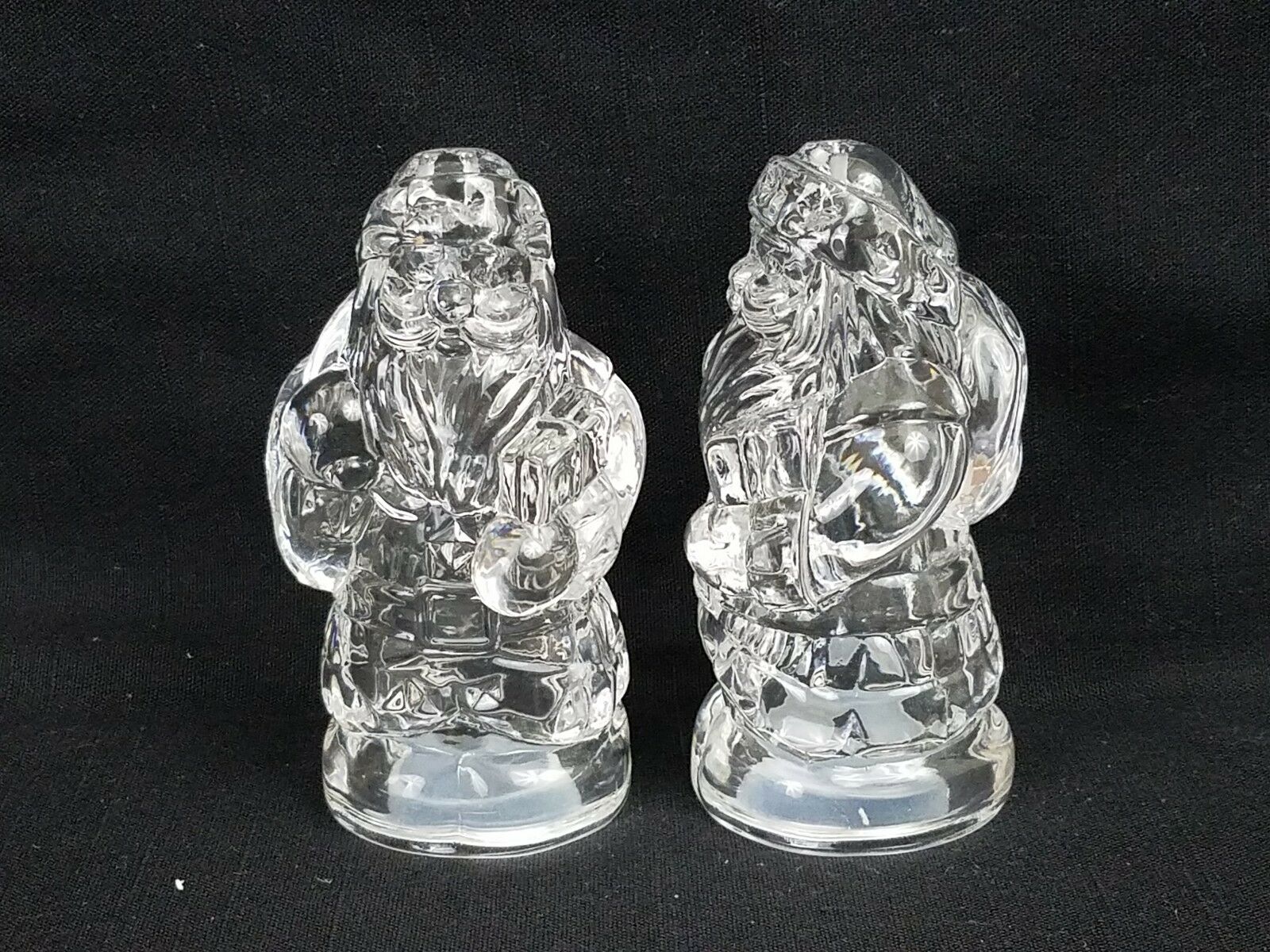New Gorham Crystal Emily's Attic Santa Claus Salt And Pepper Shakers
