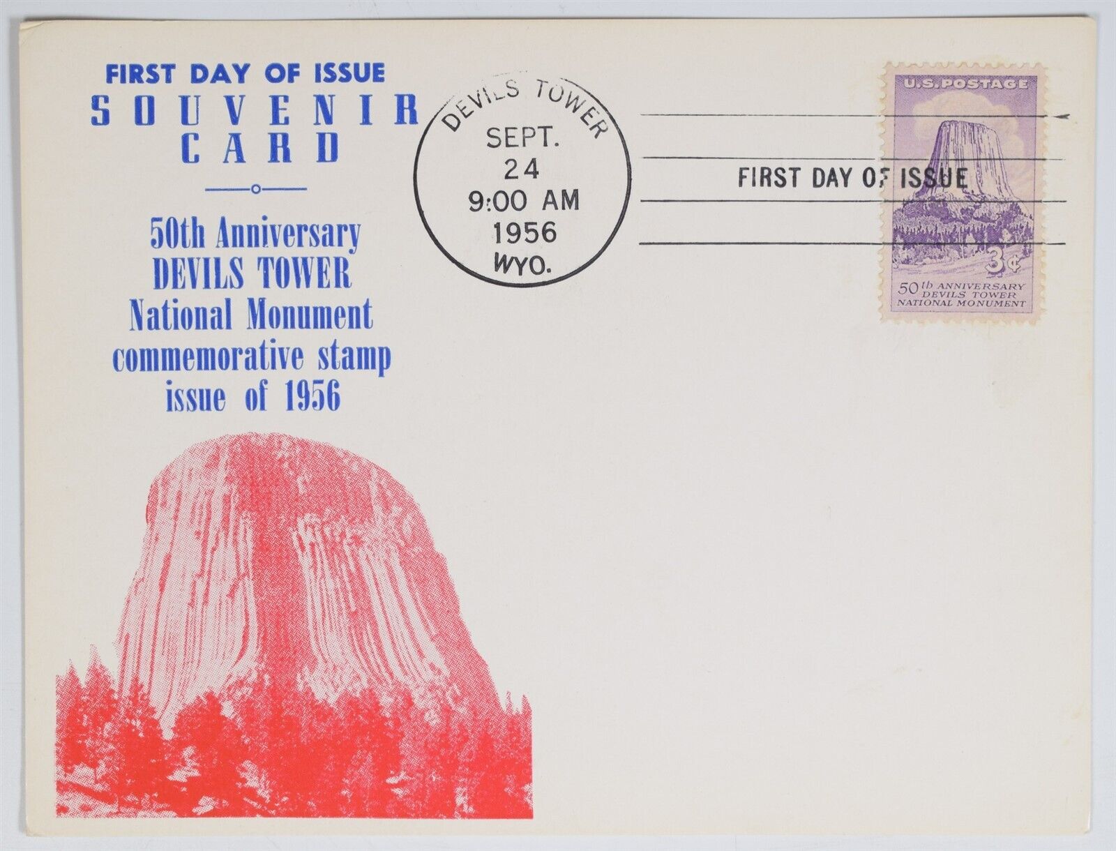 Mayfairstamps Us Fdc 1956 Devils Tower Sanders Maximum Card First Day Cover Wwx_